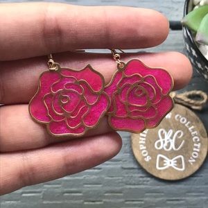 Rose earrings